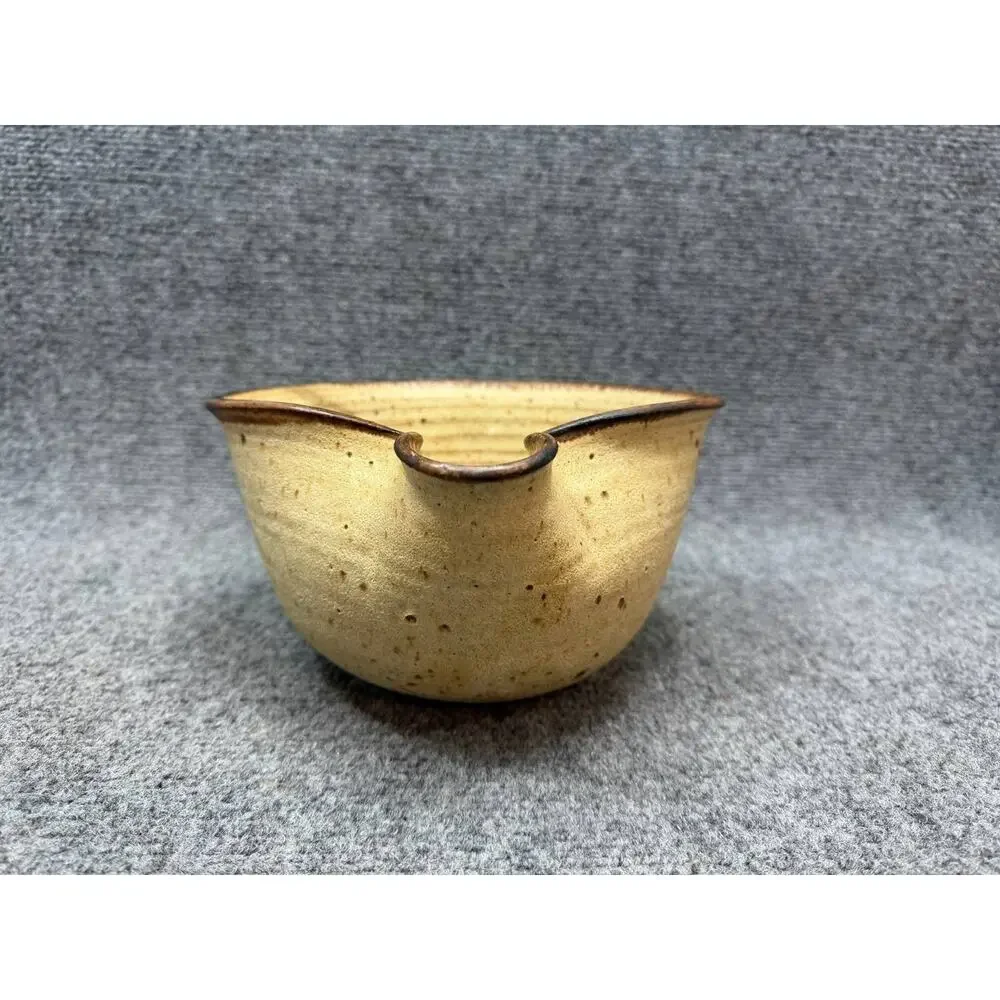 Handmade Studio Pottery Creamer Signed Stoneware Rustic Glaze